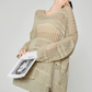 Sheer Oversized Knit Top FER0361