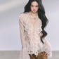 Wool Blazer Jacket/Mini Skirt/Frill Lace Blouse LAS0042