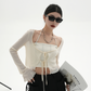 Layered Style Strap Ruffled Cardigan SRS0002