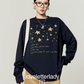 Star Print Cotton T-Shirt / Denim Mini Skirt LLA0661