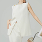 Front Layered Vest / Straight Long Skirt FER0271