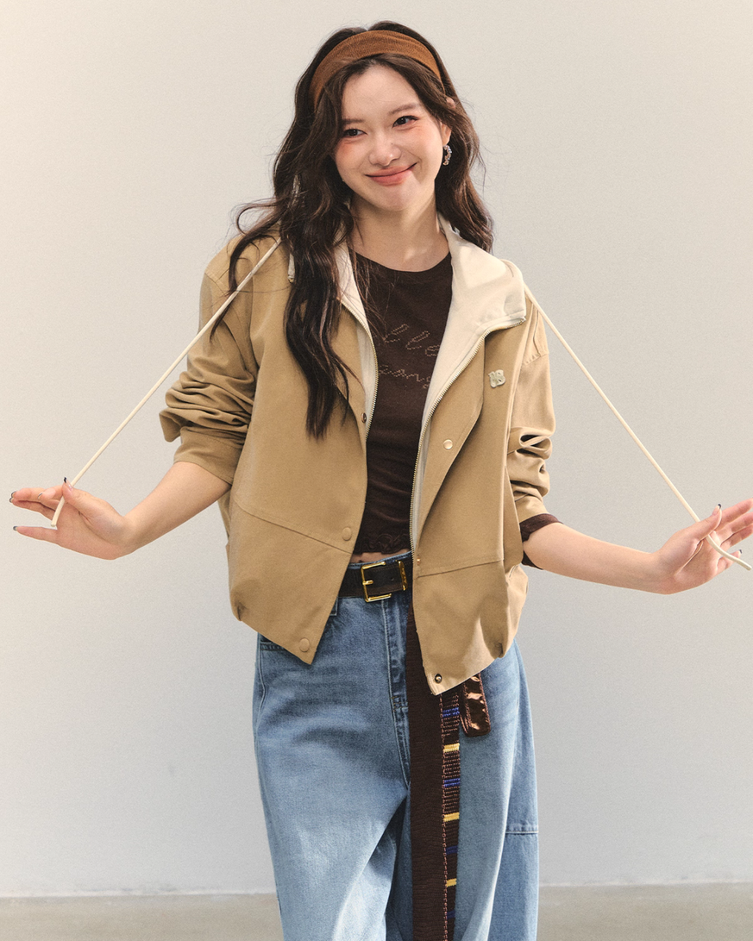 Retro Casual Khaki Jacket / Long-Sleeve Top ASG0052
