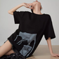 Lace Printed Short-Sleeve T-Shirt FER0071