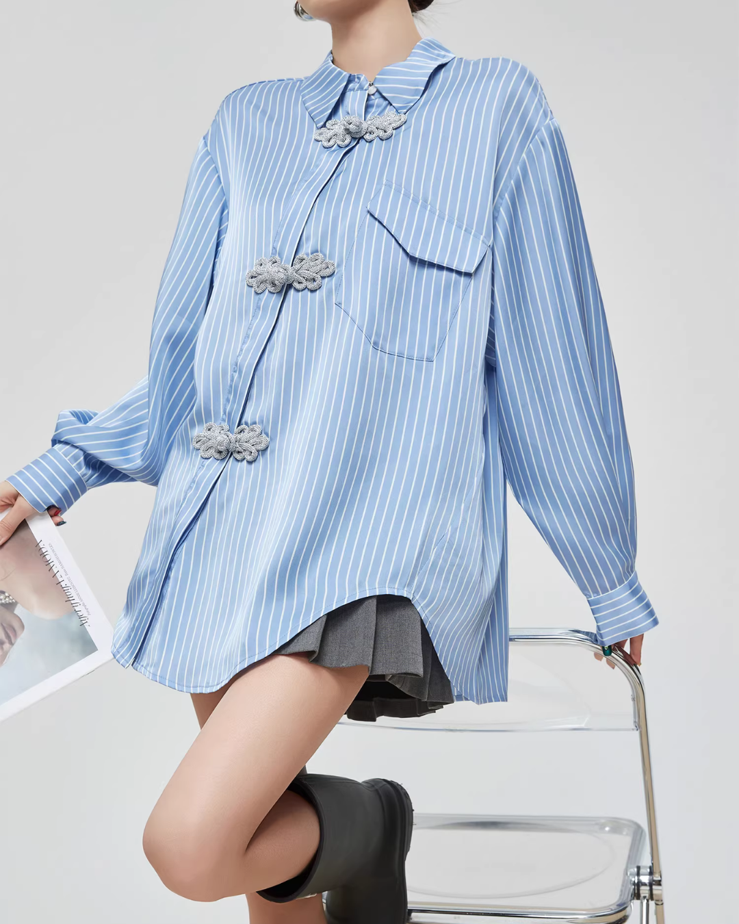 Chinese-Style Long-Sleeve Shirt FER0057