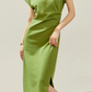 Green Waist Slim T-shirt Dress LLA0107