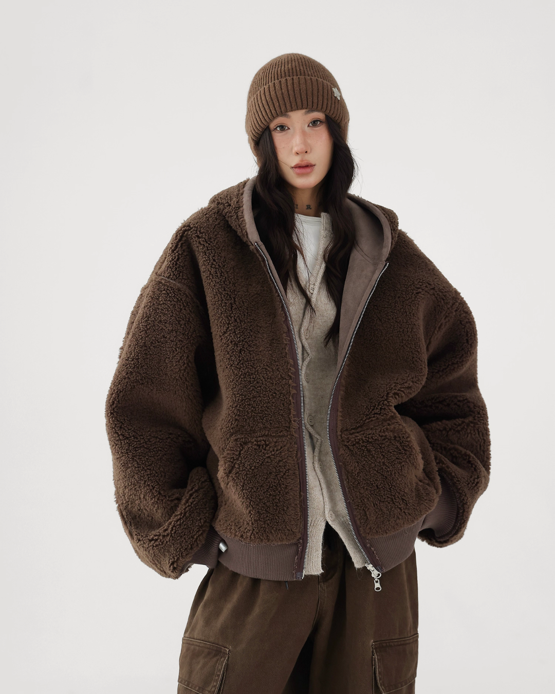 Reversible Nylon Boa Jacket ACS0307