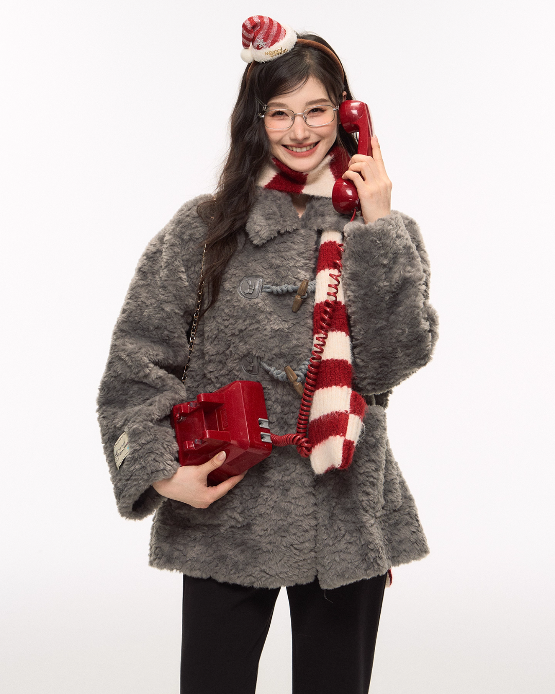 Toggle Fur Coat/Flare Pants ELS0014