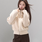 Stand Collar Fur Knit Jacket WDB0005
