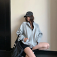 Rib-Knit Switch Zip-Up Blouson YLS1056