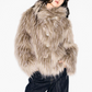 Milk Tea Volume Fur Coat TKC0014