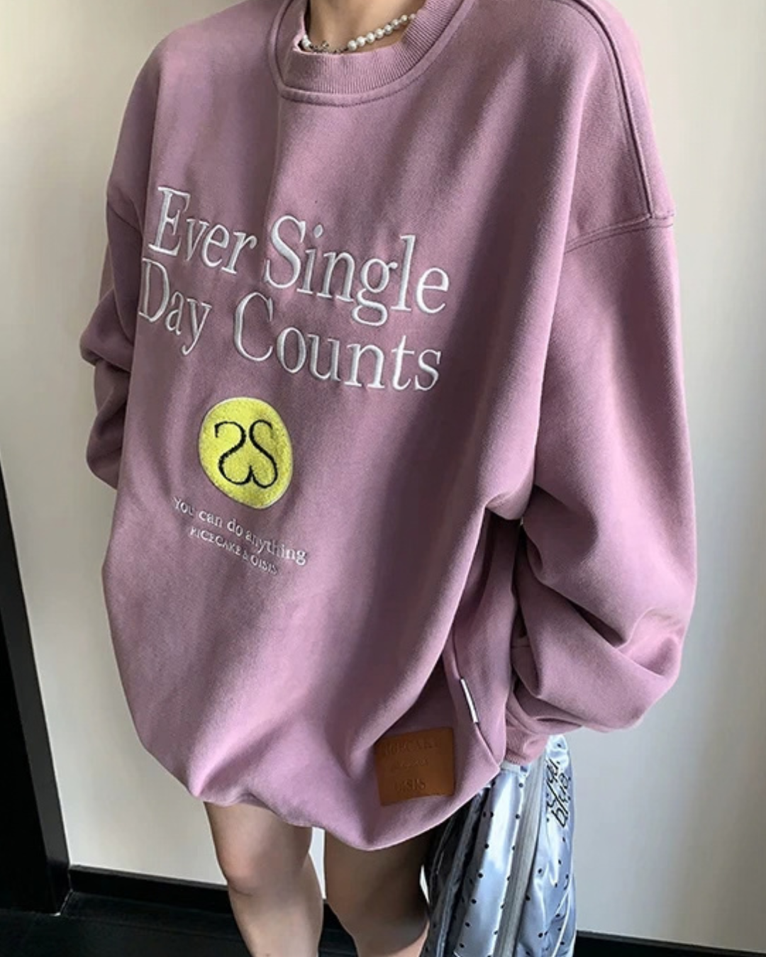 Letter Embroidered Pullover YLS1055