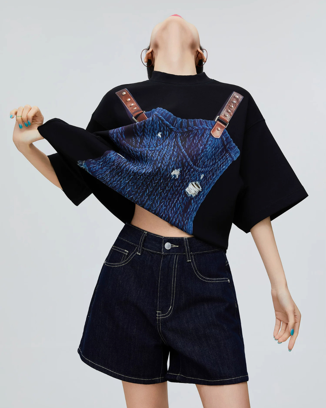 Fake Layered Short-Sleeve T-Shirt FER0169