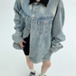 Back Logo Denim Jacket YLS0354