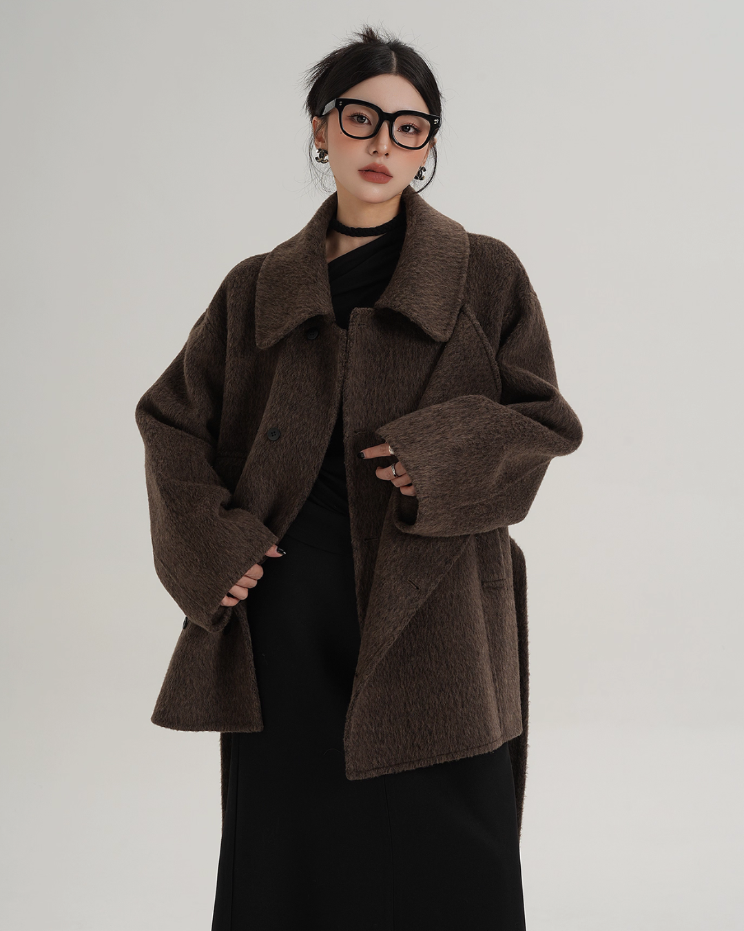 Fake Wool Trench Coat SRS0372