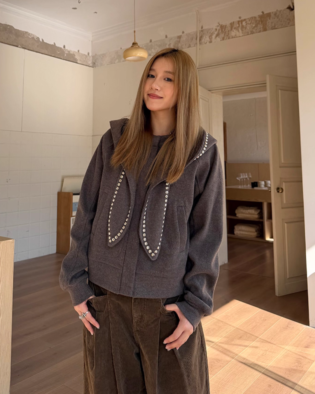 Rabbit Ear Knit Jacket CYE0089