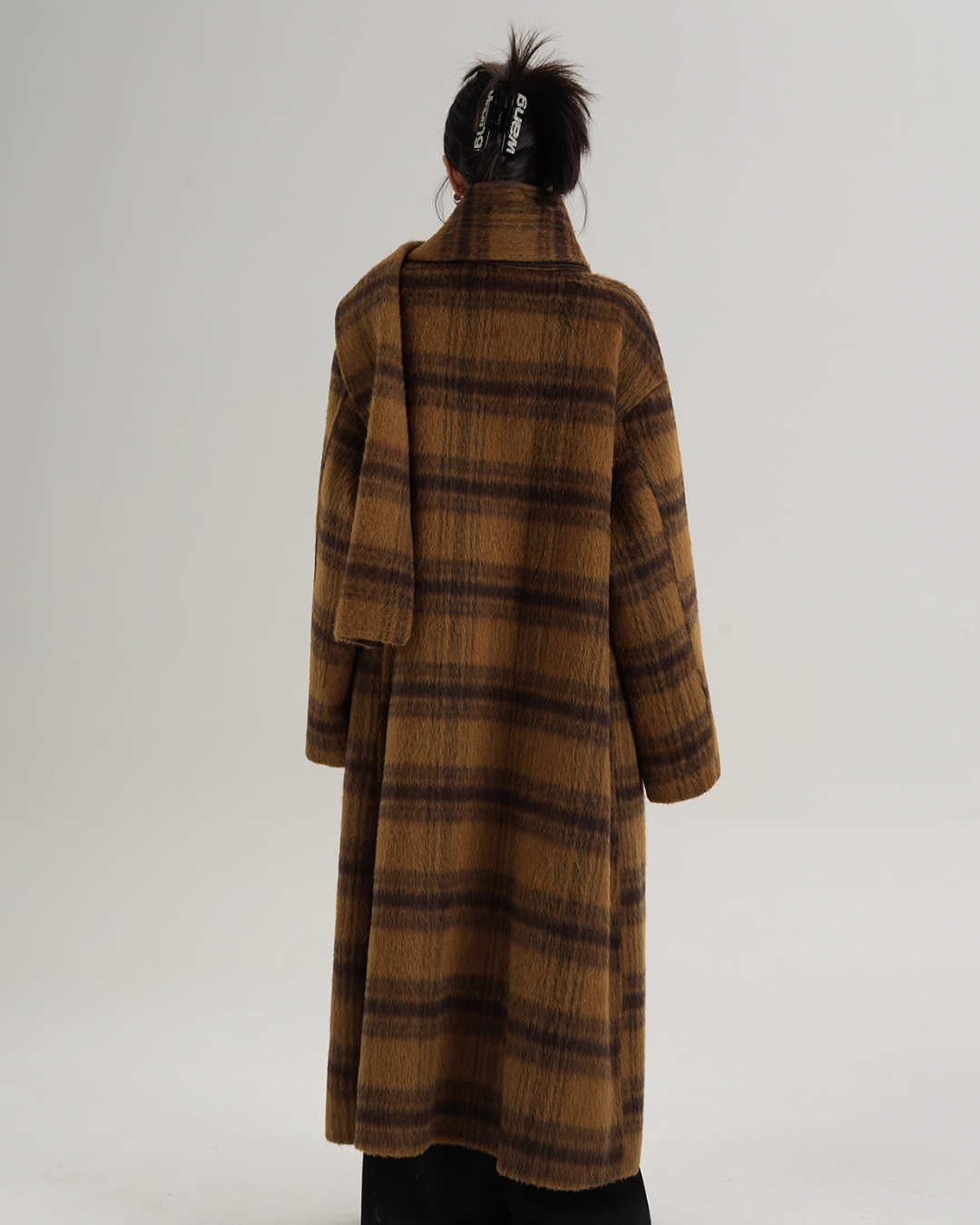 Plaid Long Wool Coat SRS0390