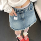 Fringed Denim Mini Shorts YLS0324