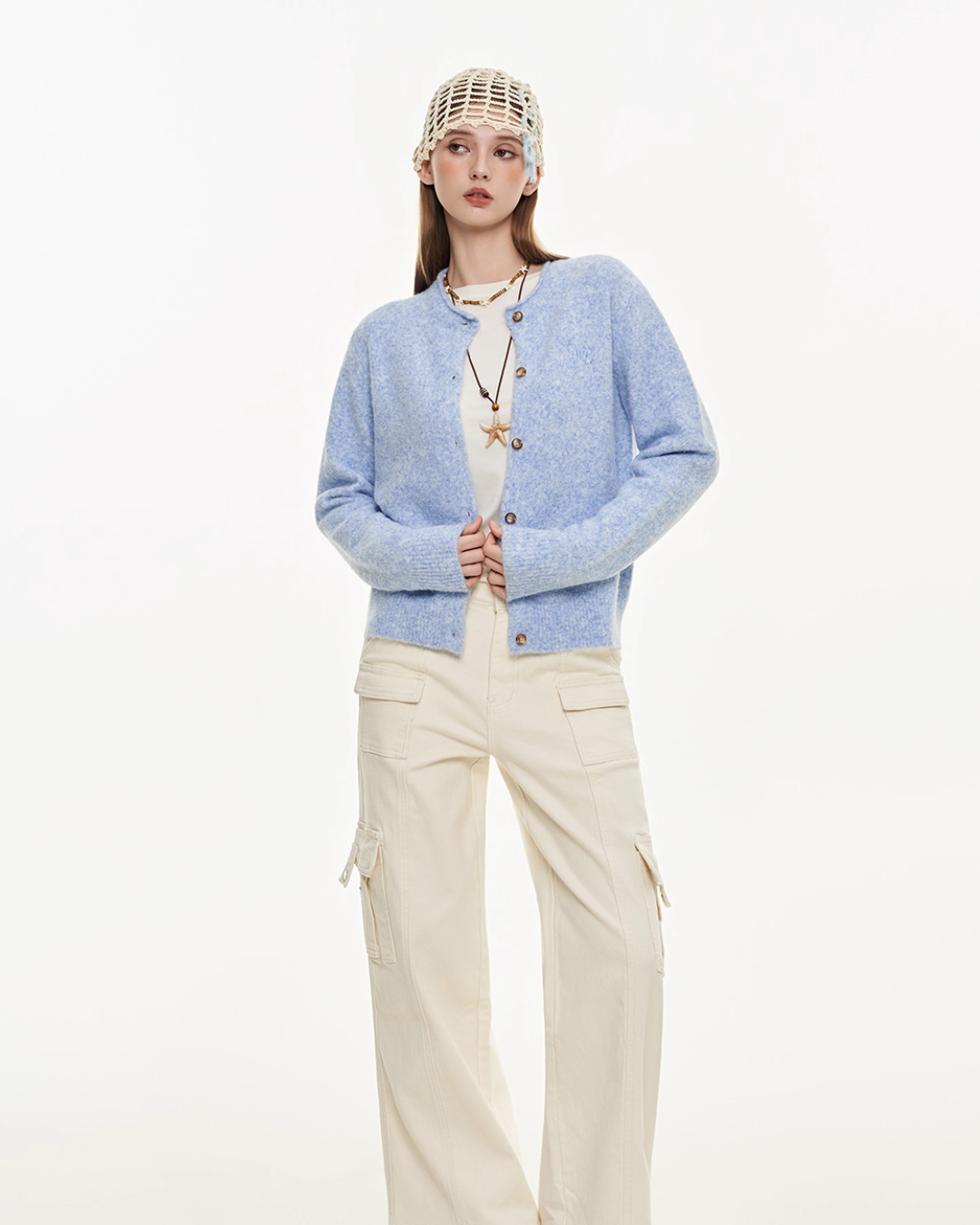 Round Neck Knit Cardigan MDB0009