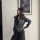 Color-Contrast Stitch Short Jacket YLS1045