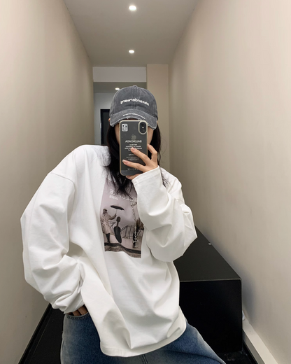 Print Design Long Sleeve T-Shirt YLS0812
