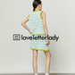 Blue Striped Summer Knit Vest / Skirt LLA0213