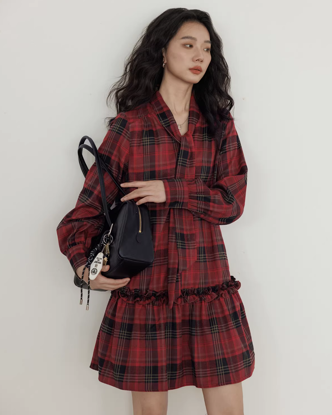 Vintage Plaid Dress VAS0186
