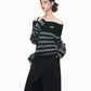 Off Shoulder Sweater Top / Wide Long Pants WEO0061