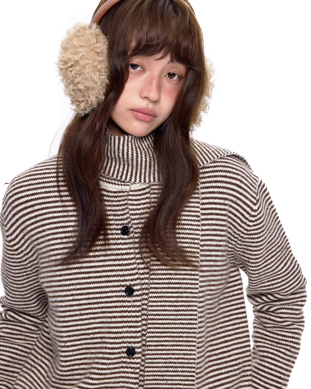 Dot Polar Fleece Knit Cardigan EZK0099