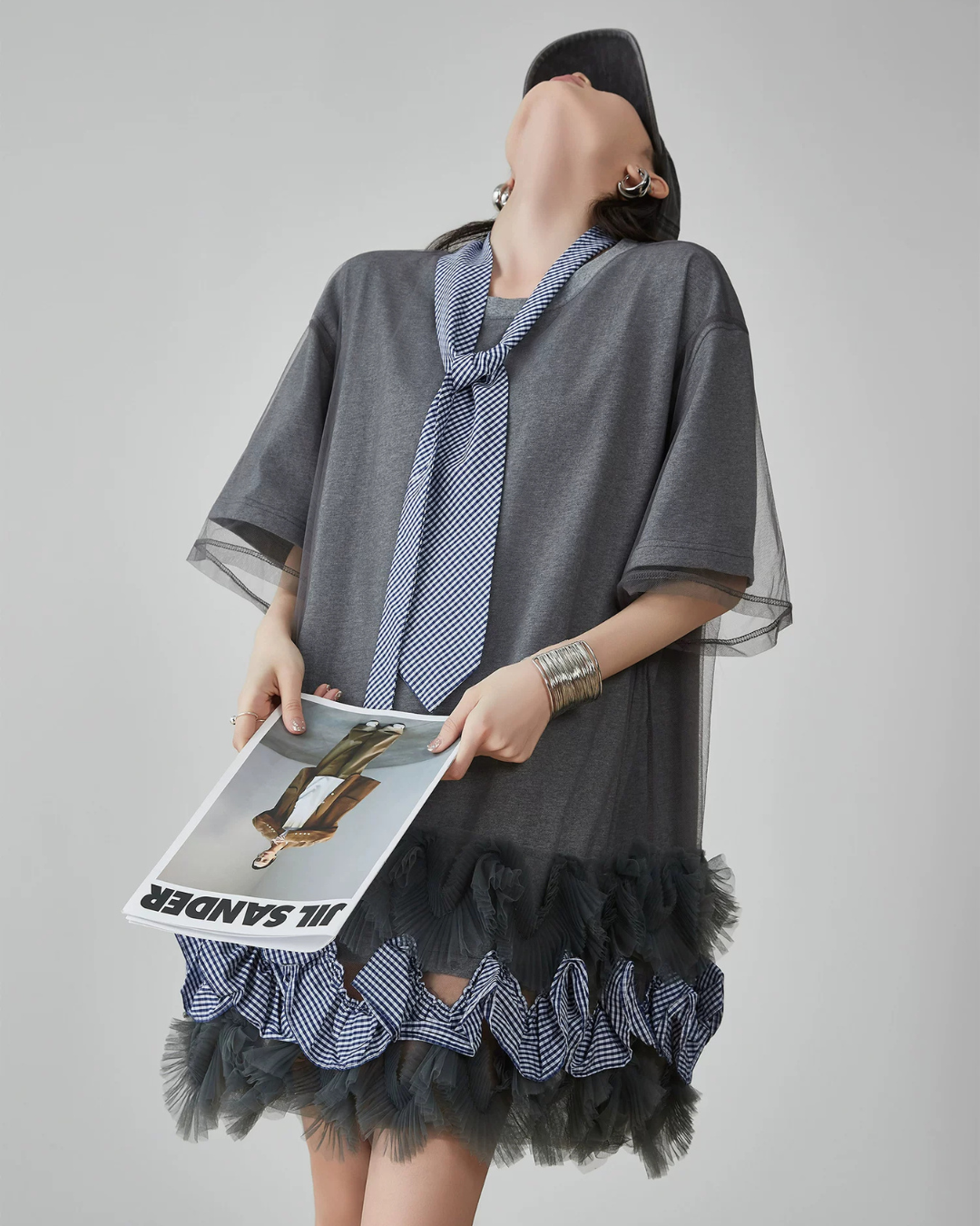 Hem Mesh Tulle Dress FER0159