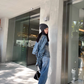 Wide Shoulder Vintage Denim Jacket CCS0030