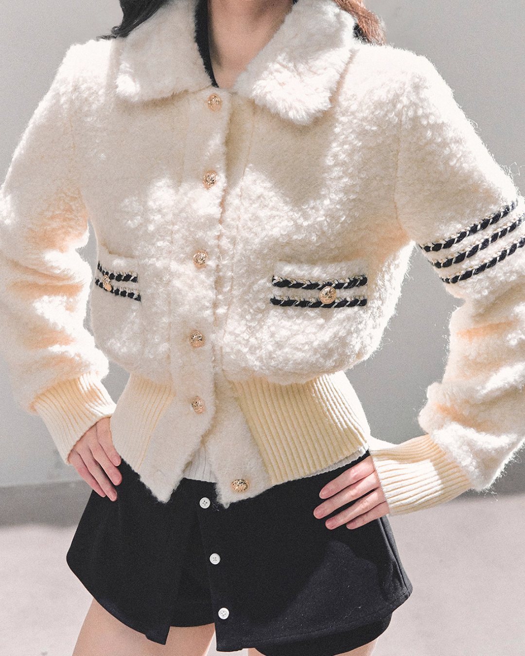 Fluffy Wool Padded Jacket LAS0049