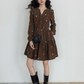 V-Neck Embroidered Shirt Dress VAS0169