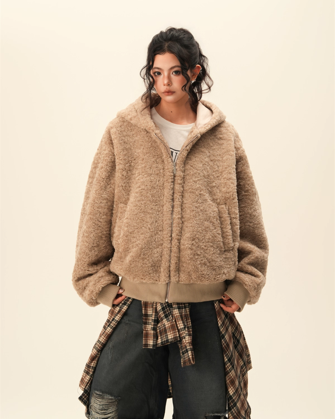 Fluffy Full Zip Hoodie BWA0010