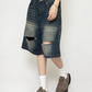 Damaged Wide Denim Pants ZRS0041