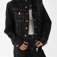 High Neck Stitch Denim Jacket / Wide Denim Pants ACS0265