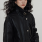 Lapel Leather Jacket VAS0174