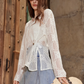 Lace Up Knit Top ELE0012