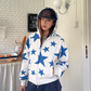 Star Print Zip Up Hoodie CYE0051