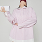 Pink Striped Oversized Shirt / Short Skirt FER0360