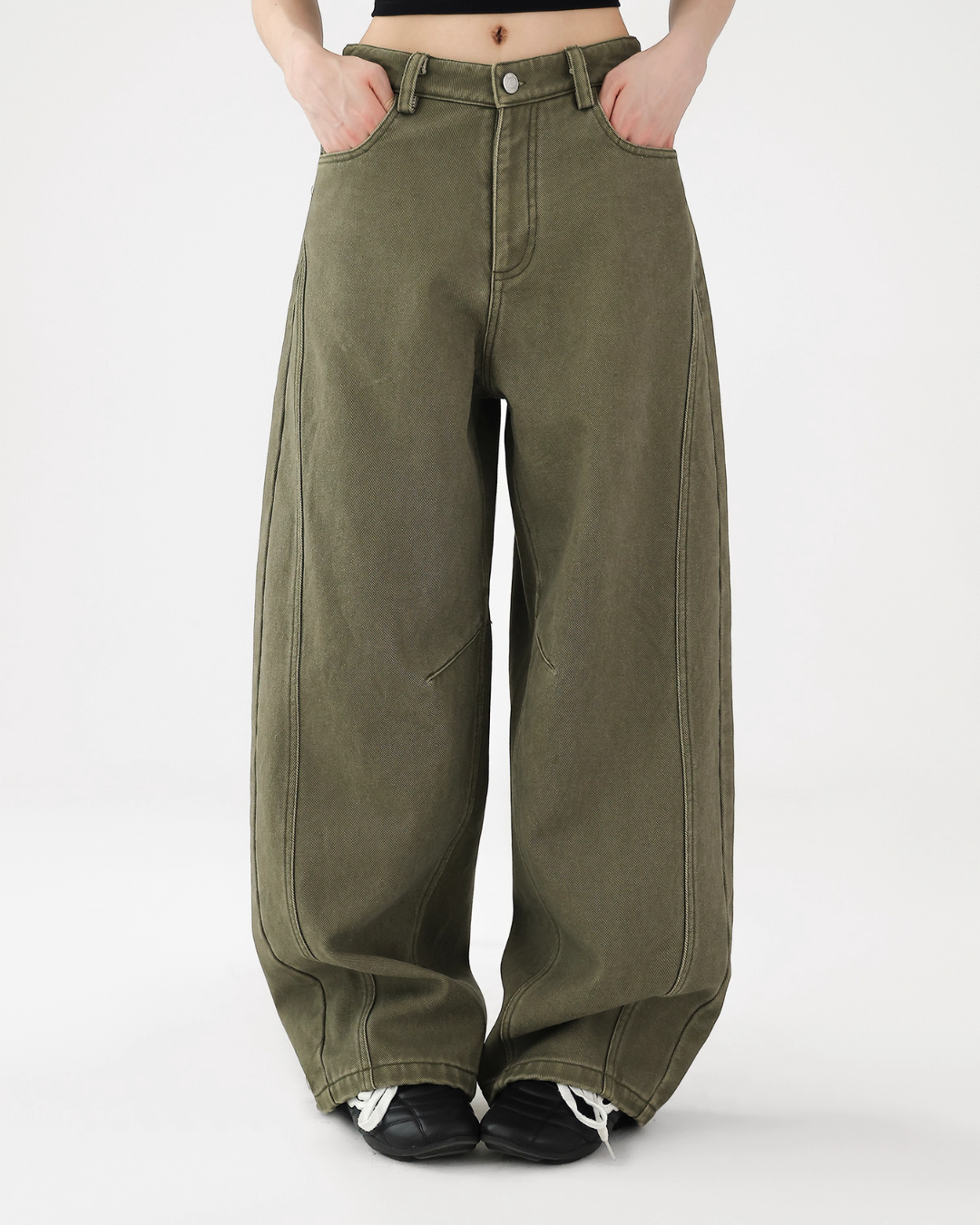 Curved Loose Wide Pants ACS0323