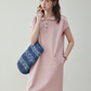Round Collar Pastel Pink Dress AMU0026