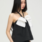 White Ribbon Halterneck Camisole PUC0019