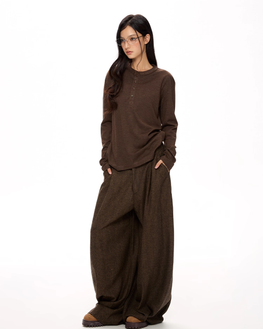 Half Button Loose Long Sleeves VAT0015