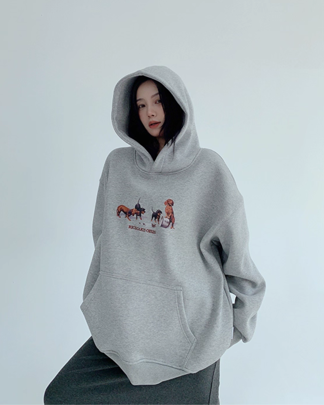 Dog Print Sweatshirt Hoodie YLS0977
