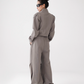 Stand Collar Zip Jacket / Casual Wide Pants ACS0227