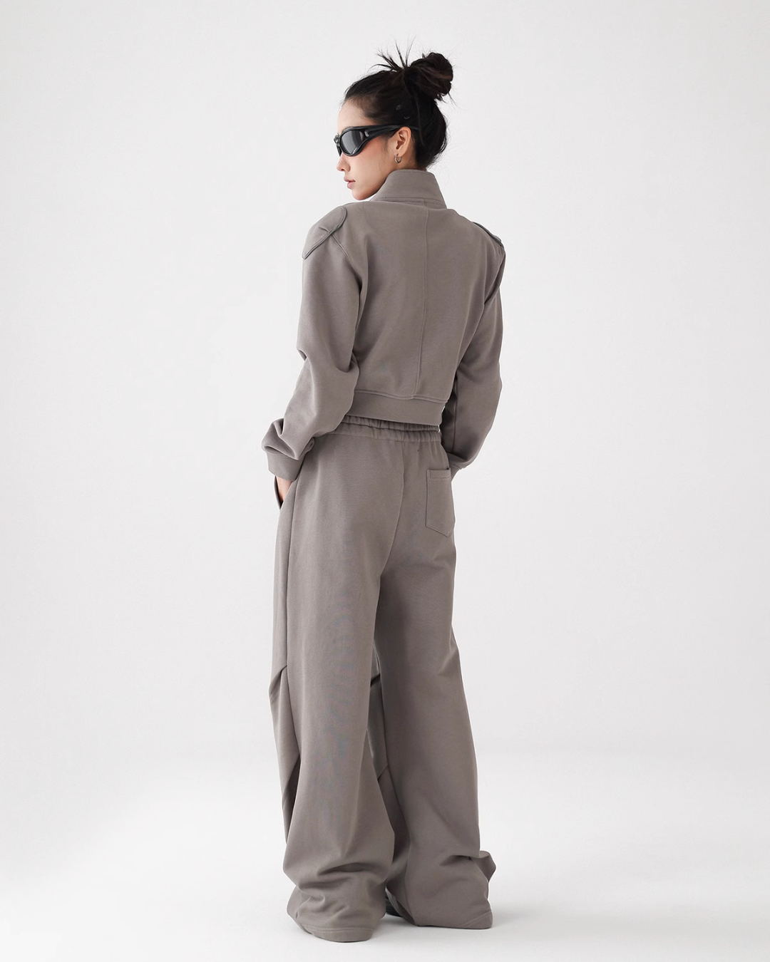 Stand Collar Zip Jacket / Casual Wide Pants ACS0227