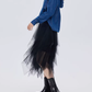 Elastic Waist Flared Skirt SHN0002