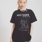 Ballet Shoes Print Loose T-Shirt NXD0006