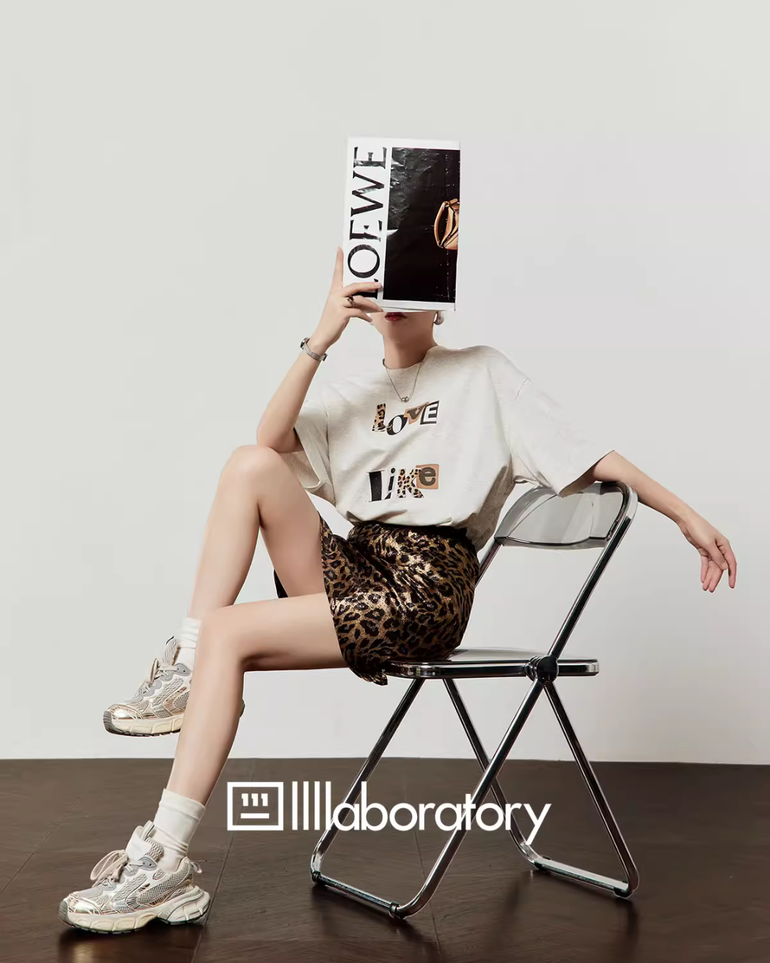 Leopard Print T-Shirt / Leopard Mini Skirt LLA0488