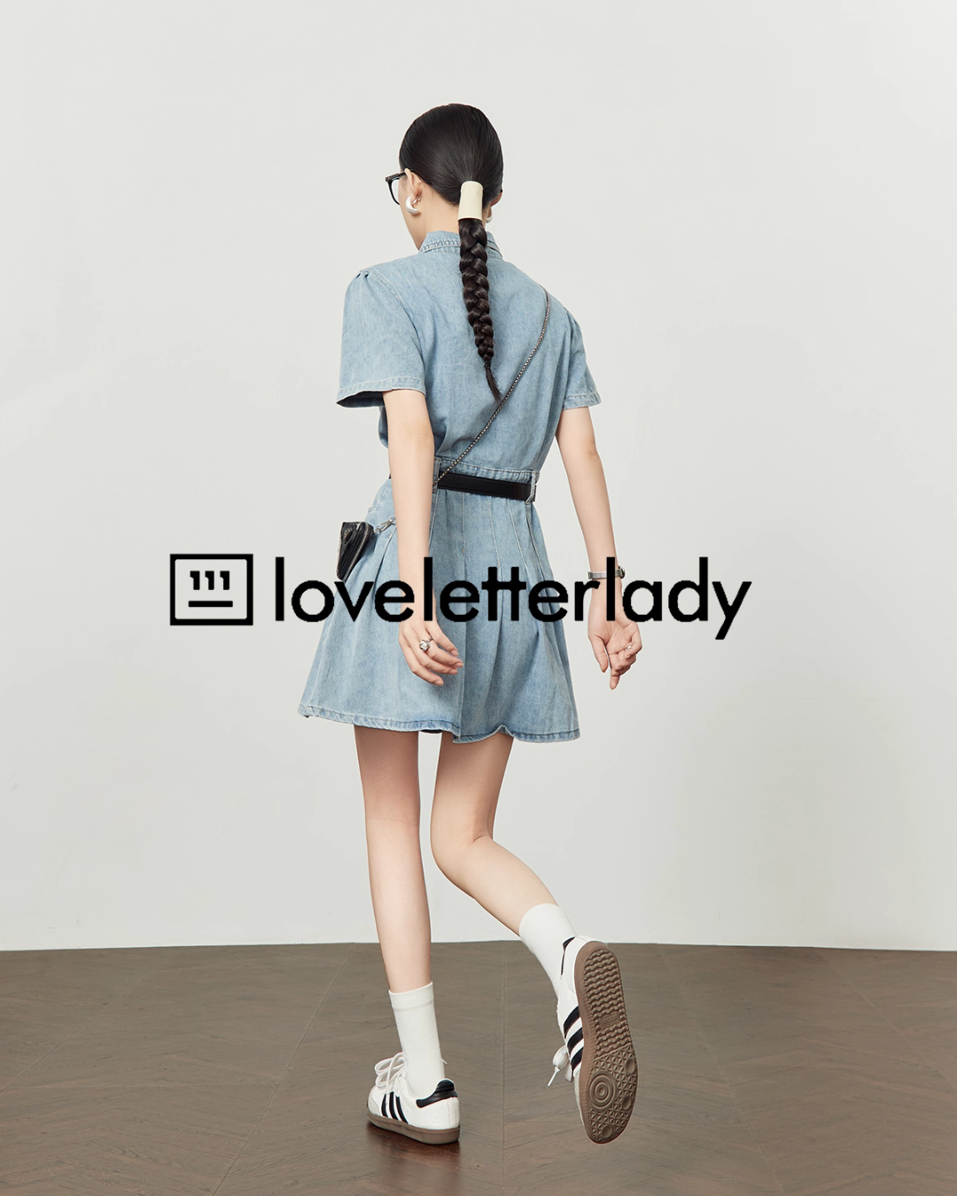 Denim Shirt Flare Dress LLA0508